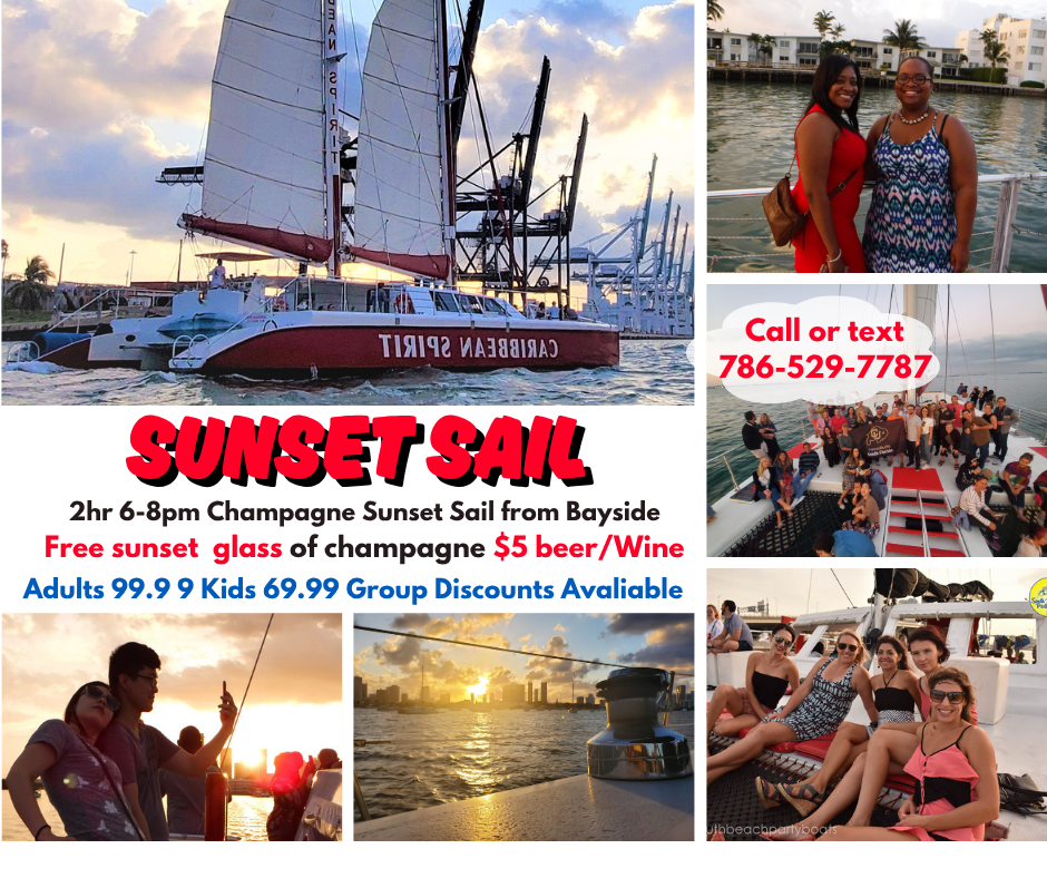 Miami Sunset sail catamaran