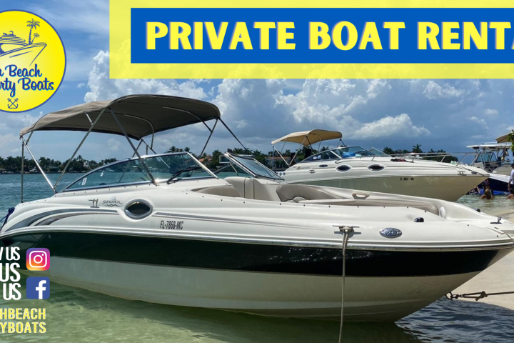 Private boat rental in Miami South beach Party Boats