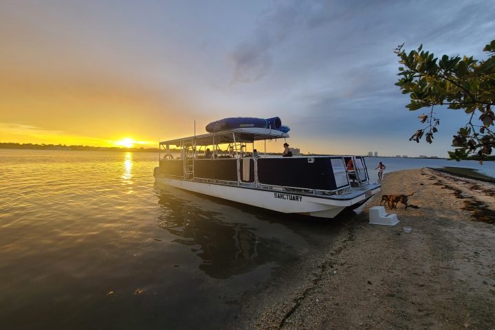 a boat on a body of water